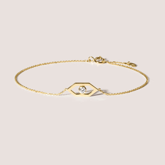 EYE ME Gold Diamant Armband mit Augenmotiv aus 18 Karat Gold