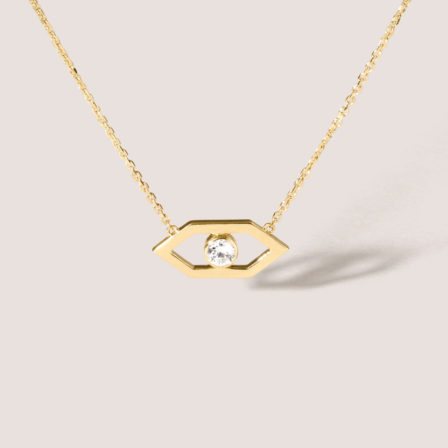 EYE ME Gold Diamant Kette mit Augenmotiv aus 18 Karat Gold