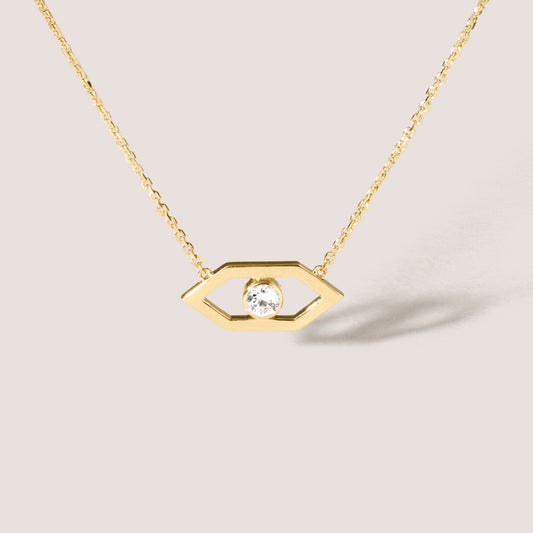 EYE ME Gold Diamant Kette mit Augenmotiv aus 18 Karat Gold